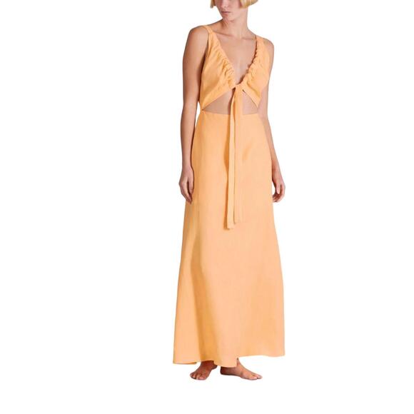 chinese dress ladies Midi Linen Dress Maceio in Cobalt Blue main image 1